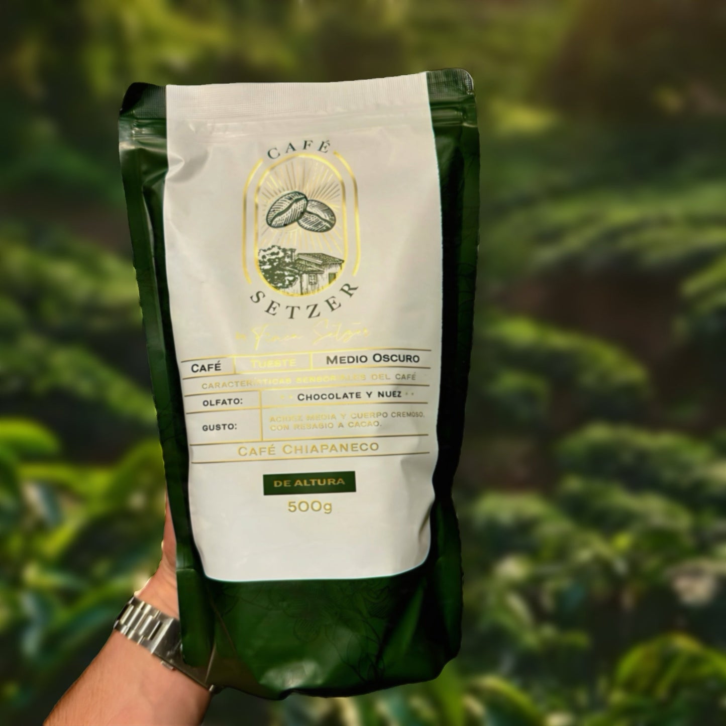 1 KILO de CAFÉ SETZER 100% Hecho en Chiapas Tueste Medio Obscuro - SUPERVAPE