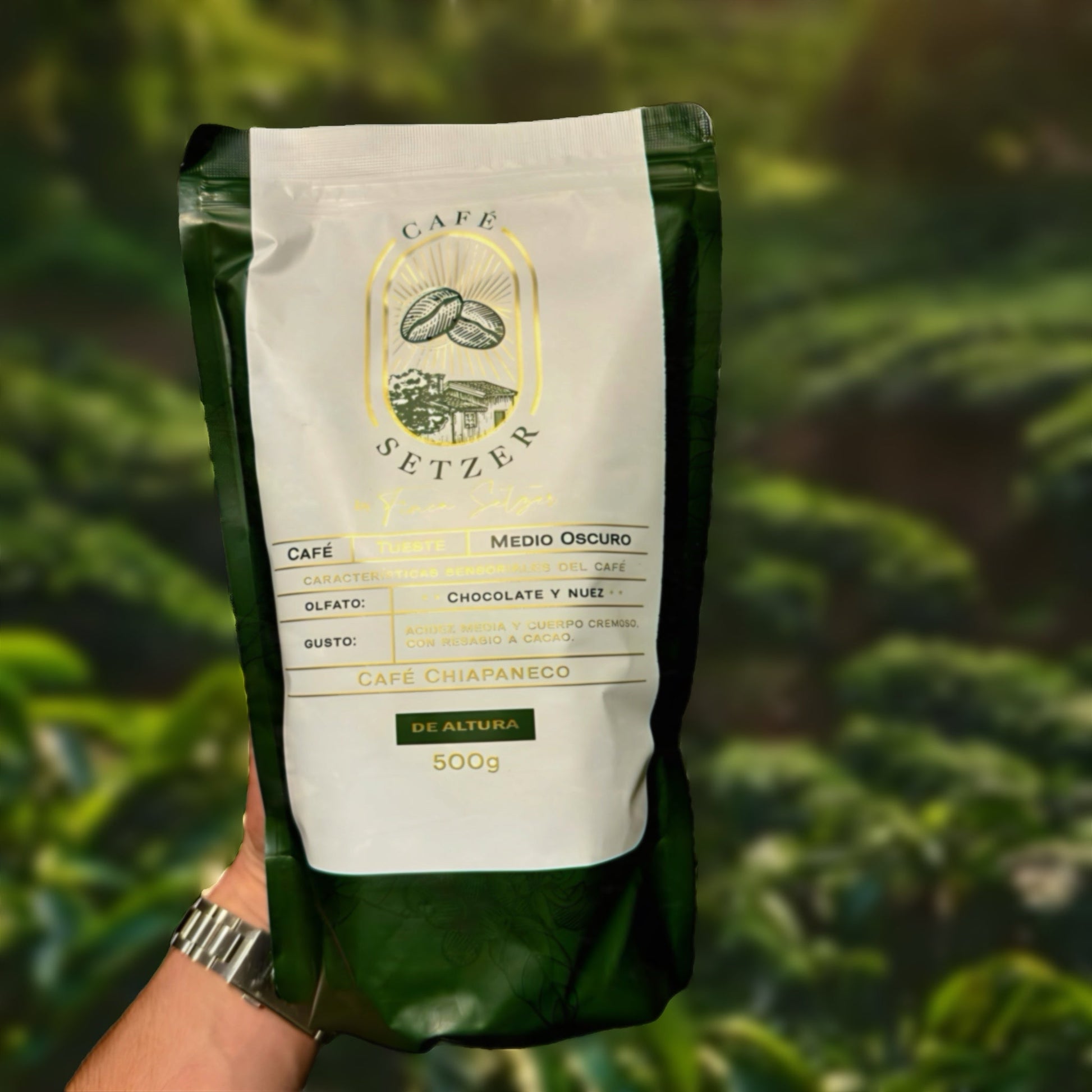 1 KILO de CAFÉ SETZER 100% Hecho en Chiapas Tueste Medio Obscuro - SUPERVAPE
