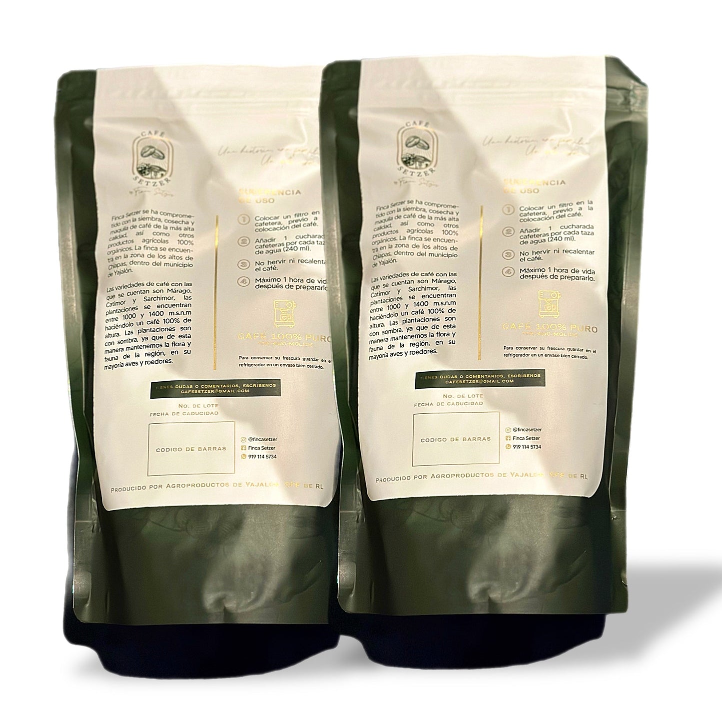 1 KILO de CAFÉ SETZER 100% Hecho en Chiapas Tueste Medio Obscuro - SUPERVAPE