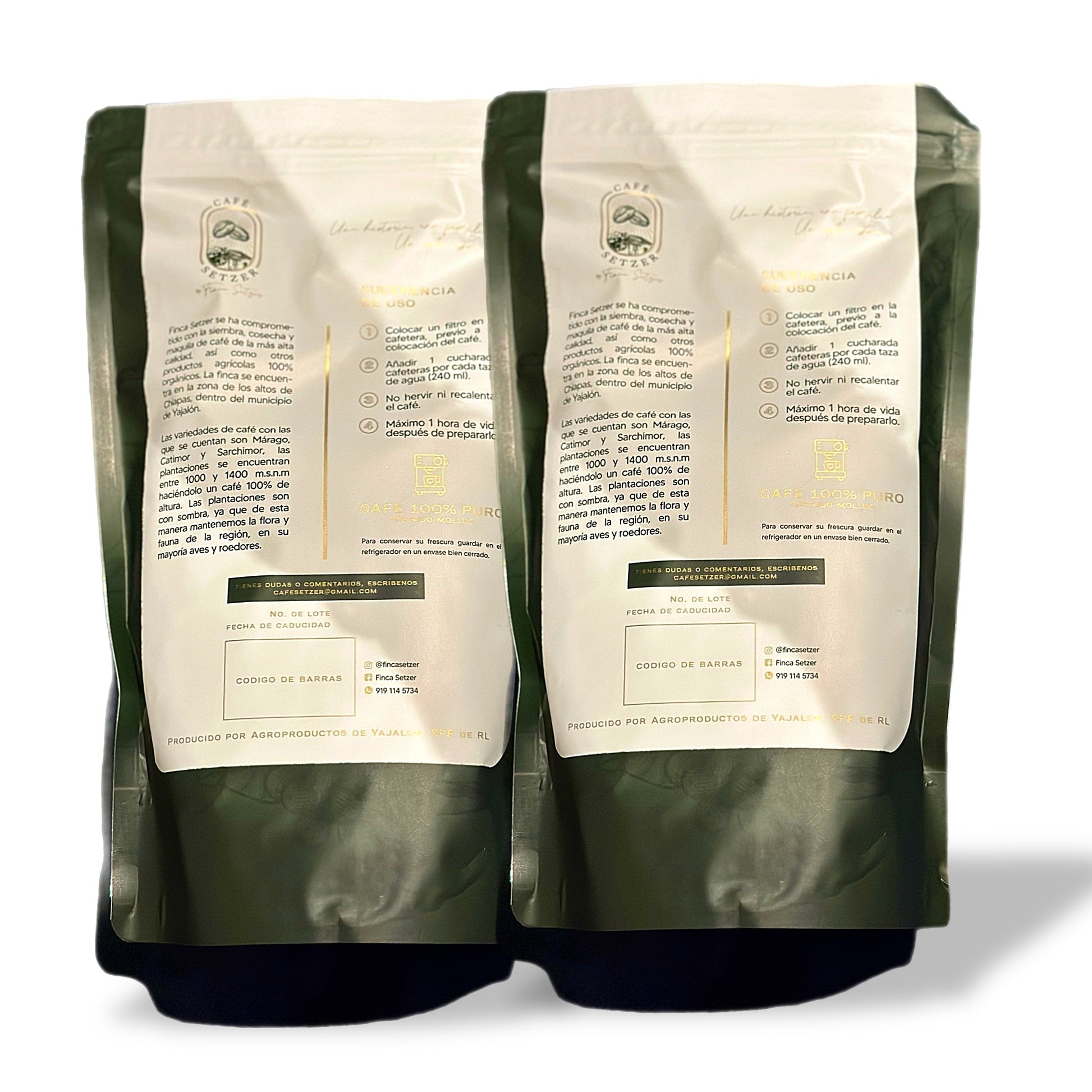 1 KILO de CAFÉ SETZER 100% Hecho en Chiapas Tueste Medio Obscuro - SUPERVAPE