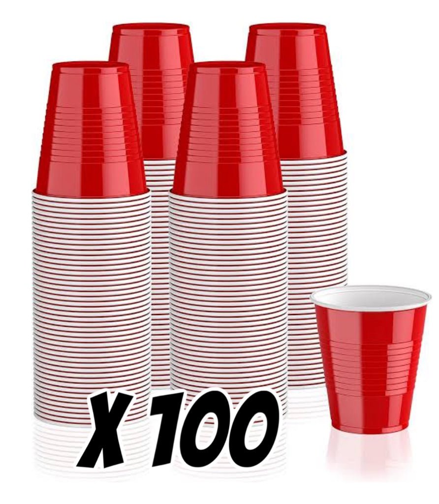 100 Vasos desechables rojos para fiesta - SUPERVAPE