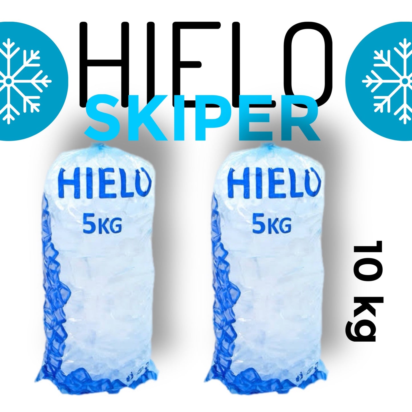 2 Bolsas de Hielo 10kg - SUPERVAPE