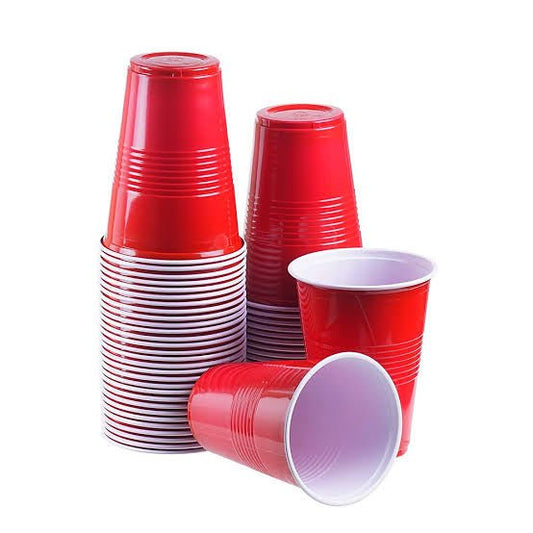 25 Vasos rojos desechables para fiesta - SUPERVAPE