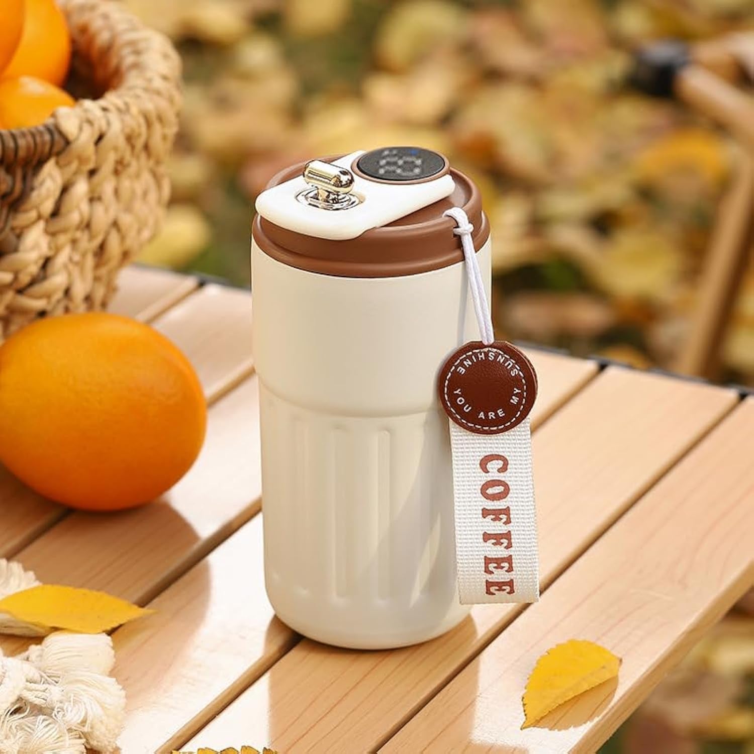 Termo para café sellado al vacío con termómetro digital - SUPERVAPE