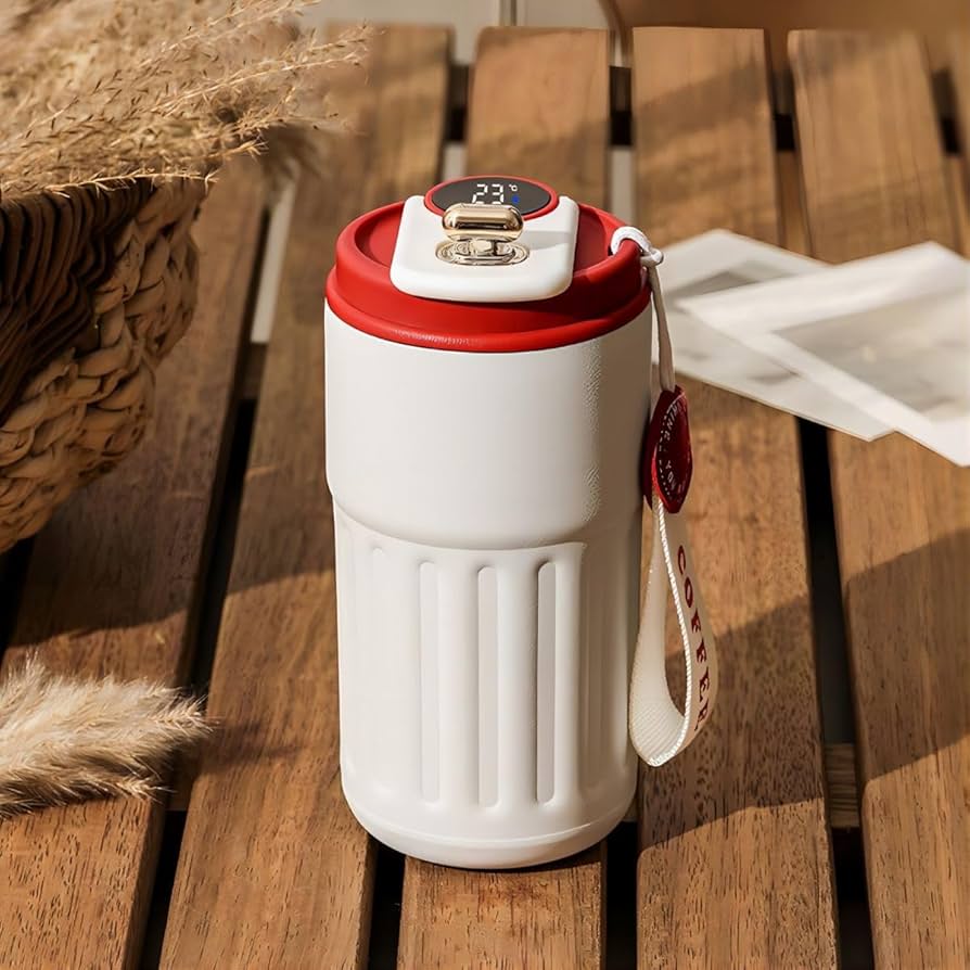 Termo para café sellado al vacío con termómetro digital - SUPERVAPE