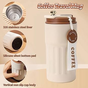 Termo para café sellado al vacío con termómetro digital - SUPERVAPE