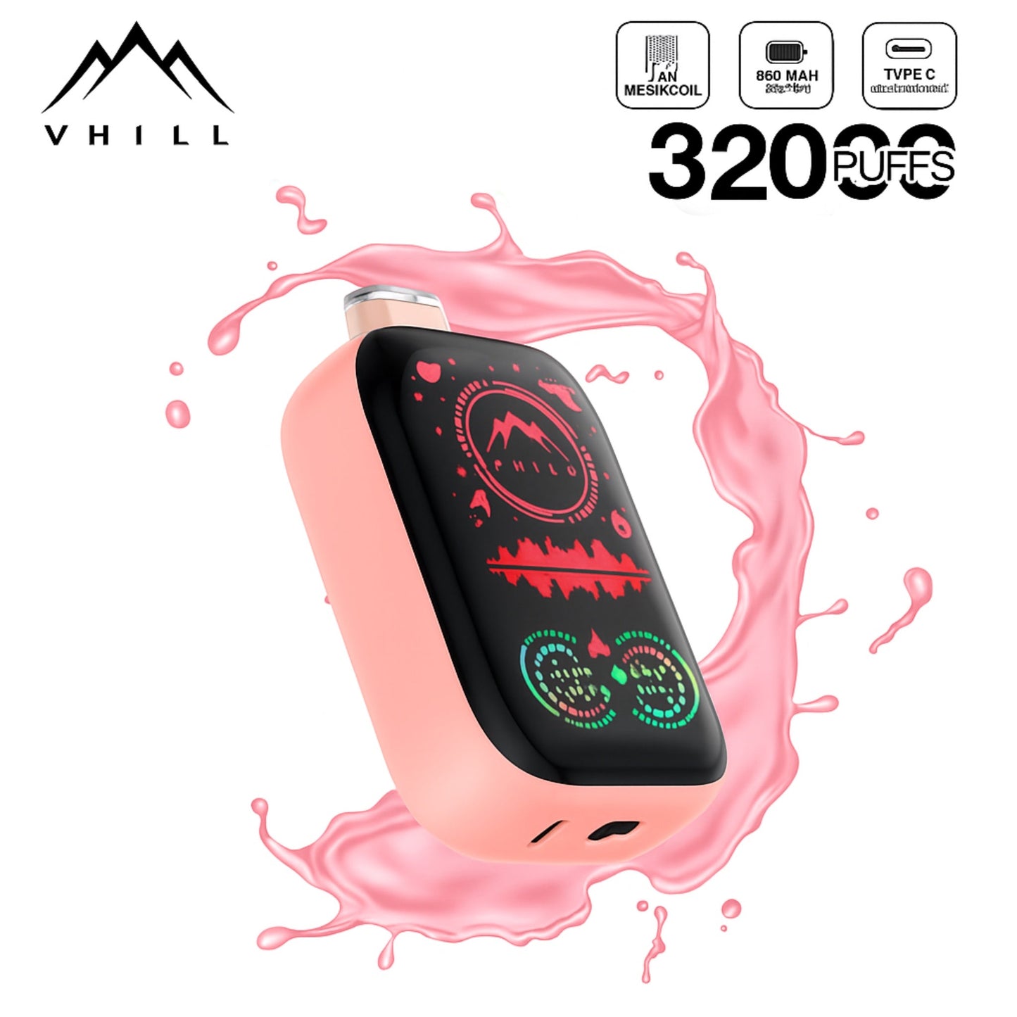 VHILL V32 Bubblegum Mint - SUPERVAPE