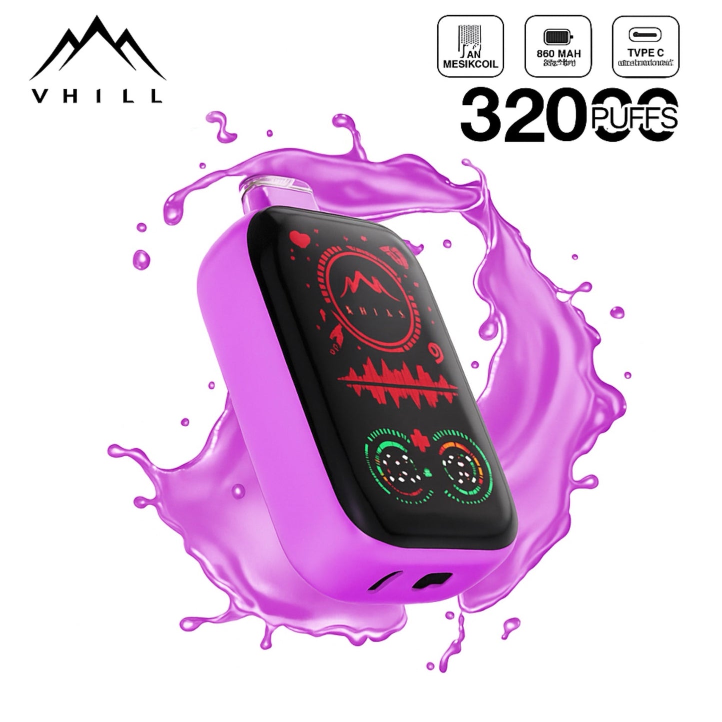 VHILL V32 Grape Strawberry - SUPERVAPE